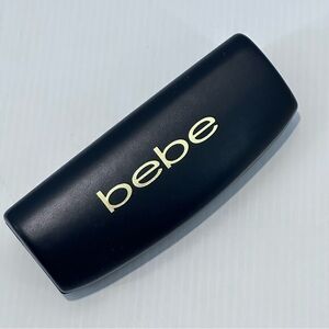 bebe Black Eyewear Sunglasses Case‎ with Gold Logo Accent